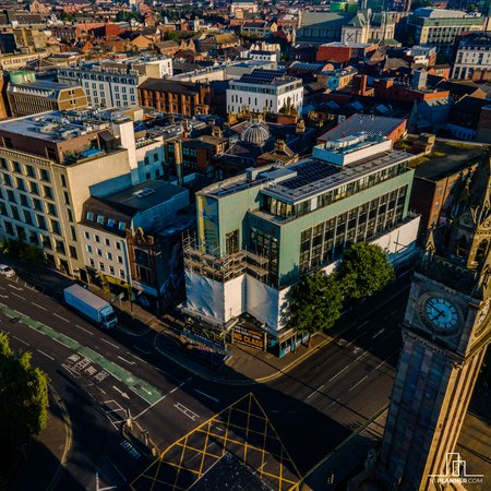 Transport House Restoration Progress Aerial View with Albert Clock July 2025